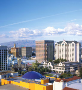 birds eye view of San Jose, CA